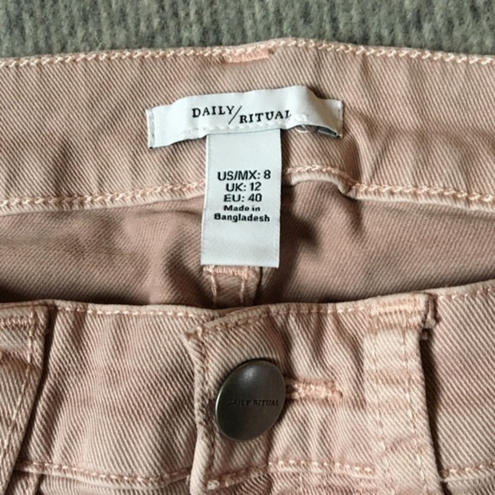 Daily Ritual Light Pink Skinny Jeans Size 8 NWOT - Picture 9 of 16